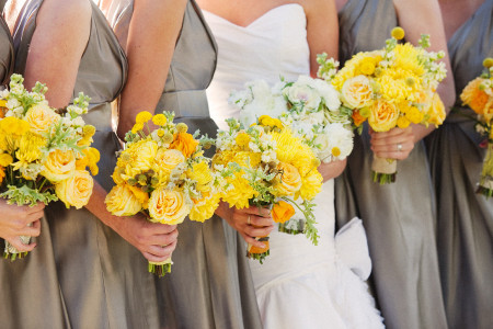 yellow bouquets